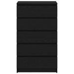 Kommode Svart Eik 60X36X103 Cm Konstruert Tre