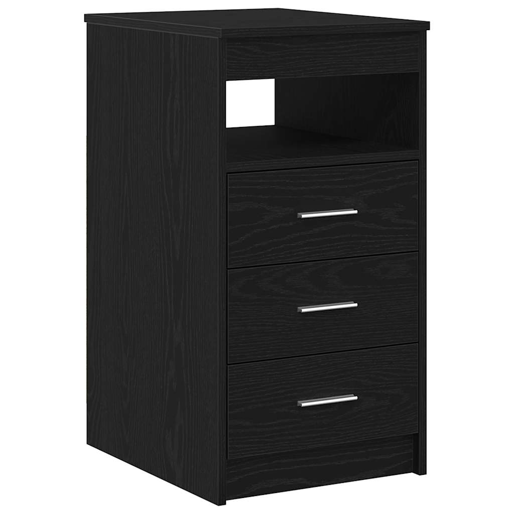 Kommode Svart Eik 40X50X76 Cm Konstruert Tre