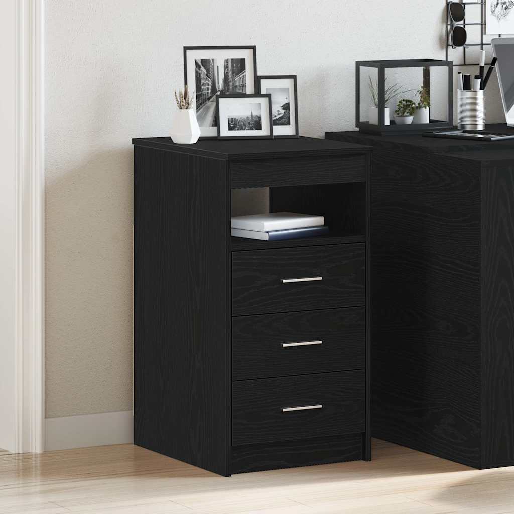 Kommode Svart Eik 40X50X76 Cm Konstruert Tre