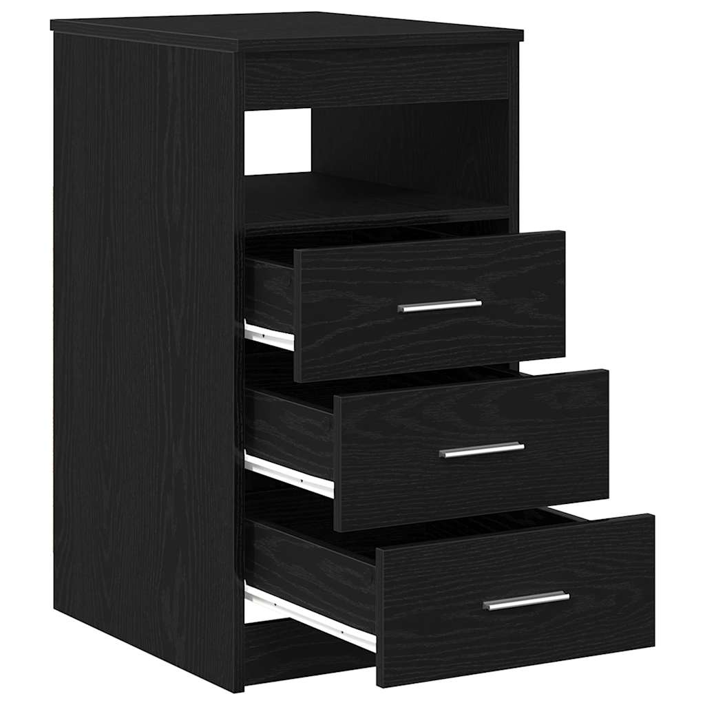 Kommode Svart Eik 40X50X76 Cm Konstruert Tre