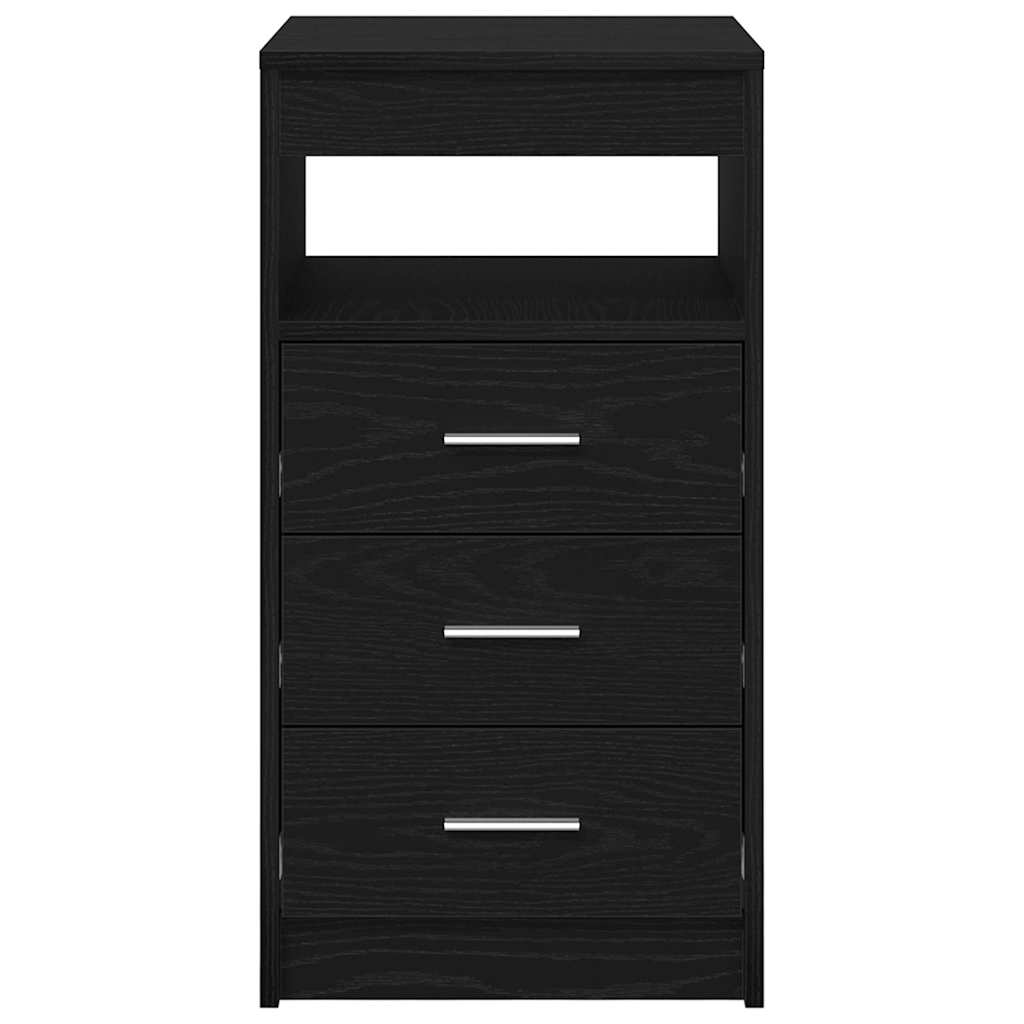 Kommode Svart Eik 40X50X76 Cm Konstruert Tre