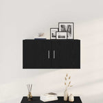 Veggskap Svart Eik 80X39X40 Cm Konstruert Tre