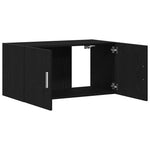 Veggskap Svart Eik 80X39X40 Cm Konstruert Tre