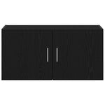 Veggskap Svart Eik 80X39X40 Cm Konstruert Tre