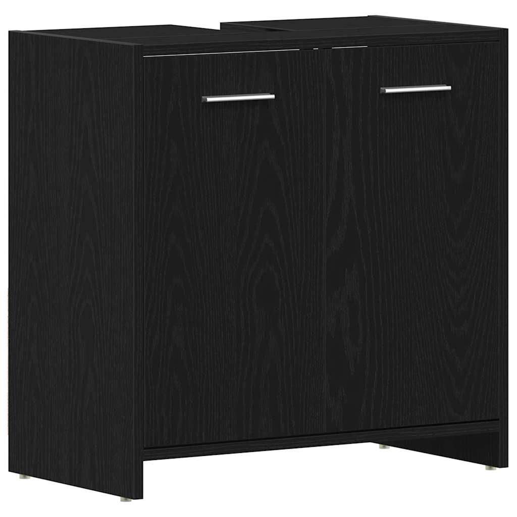 Servantskap Svart Eik 60X33X60 Cm Konstruert Tre