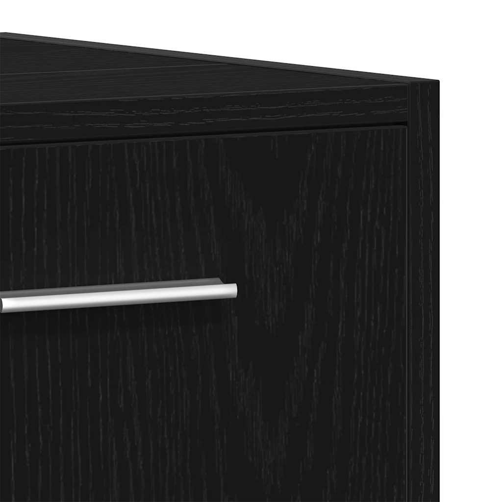 Servantskap Svart Eik 60X33X60 Cm Konstruert Tre