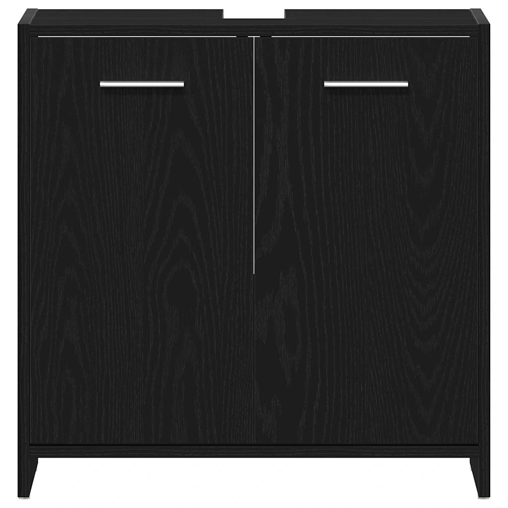 Servantskap Svart Eik 60X33X60 Cm Konstruert Tre