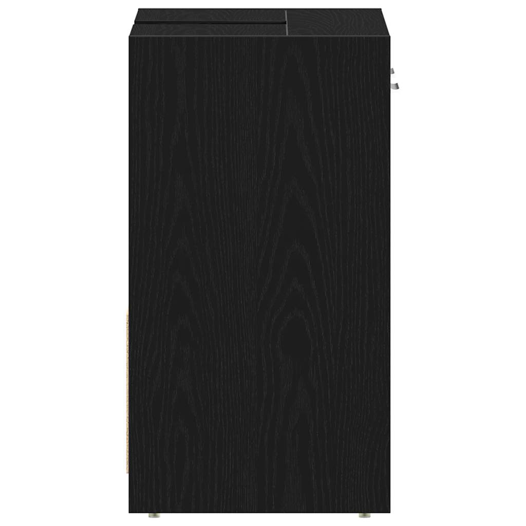 Servantskap Svart Eik 60X33X60 Cm Konstruert Tre
