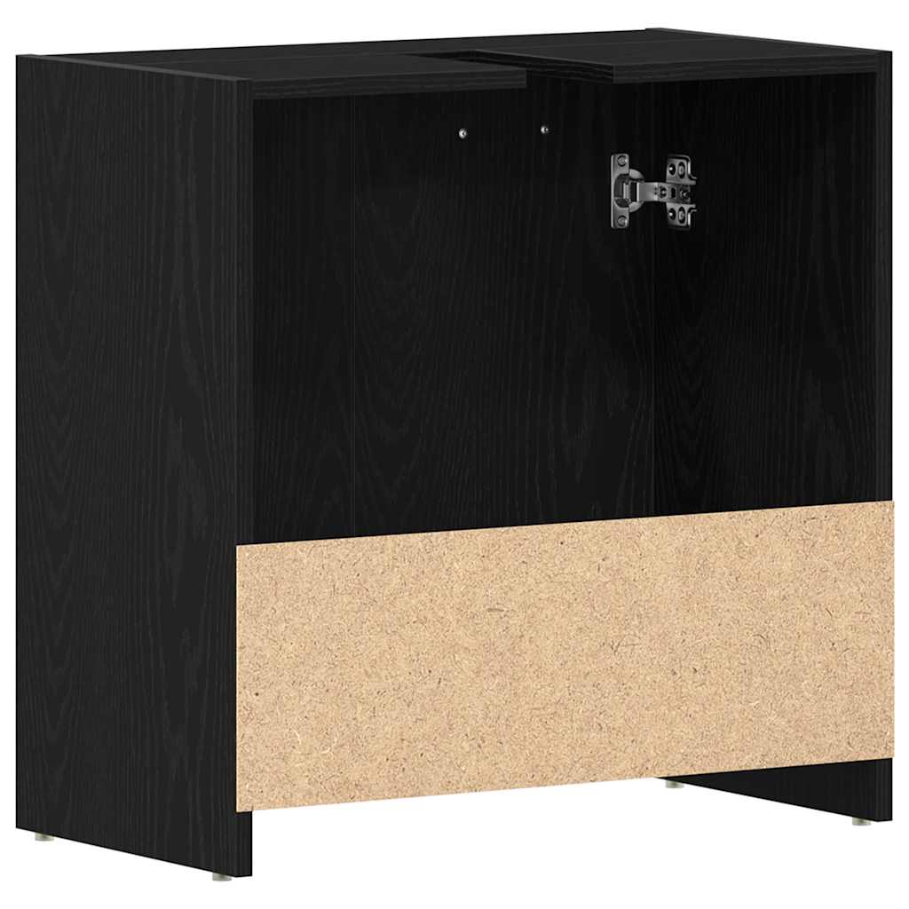 Servantskap Svart Eik 60X33X60 Cm Konstruert Tre