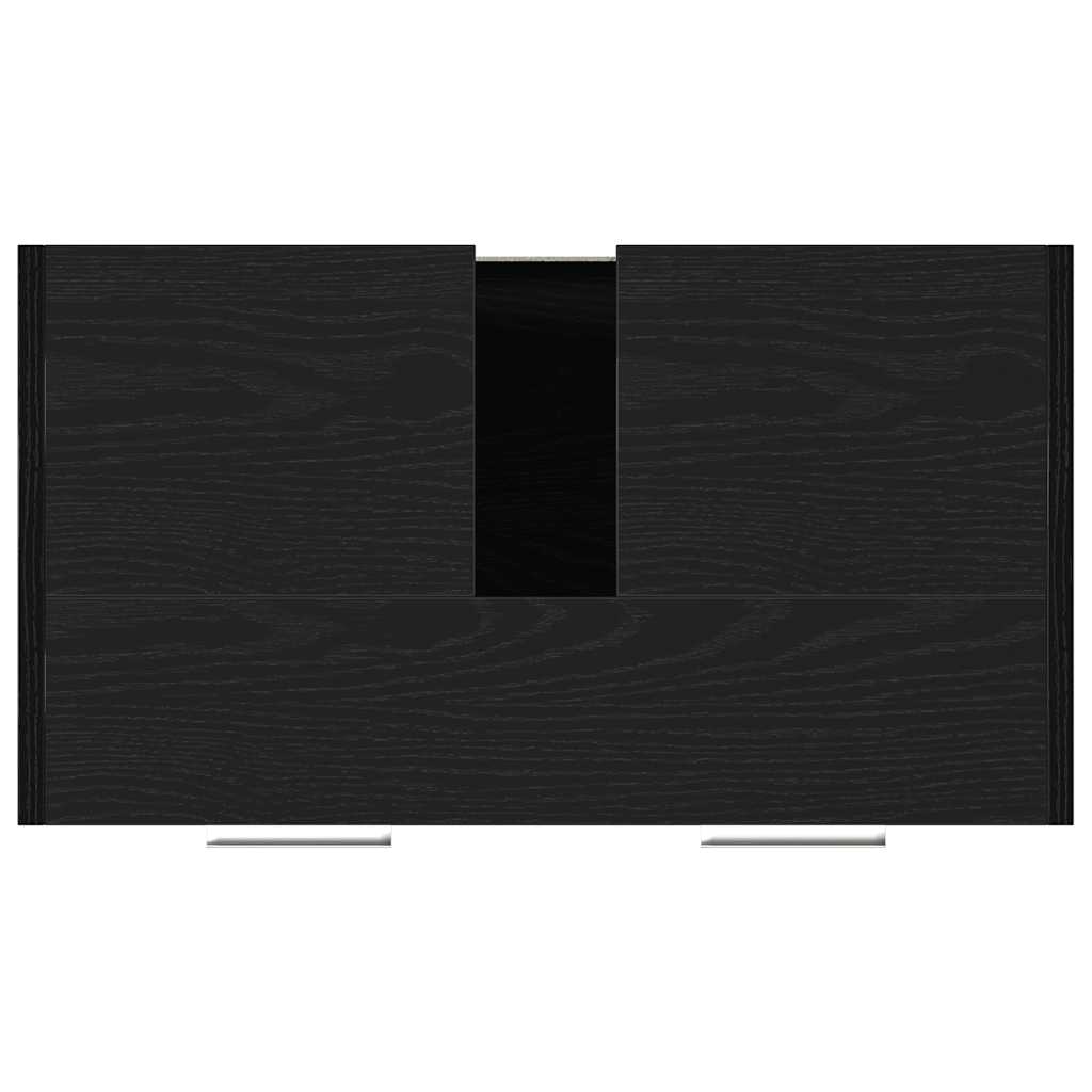 Servantskap Svart Eik 60X33X60 Cm Konstruert Tre