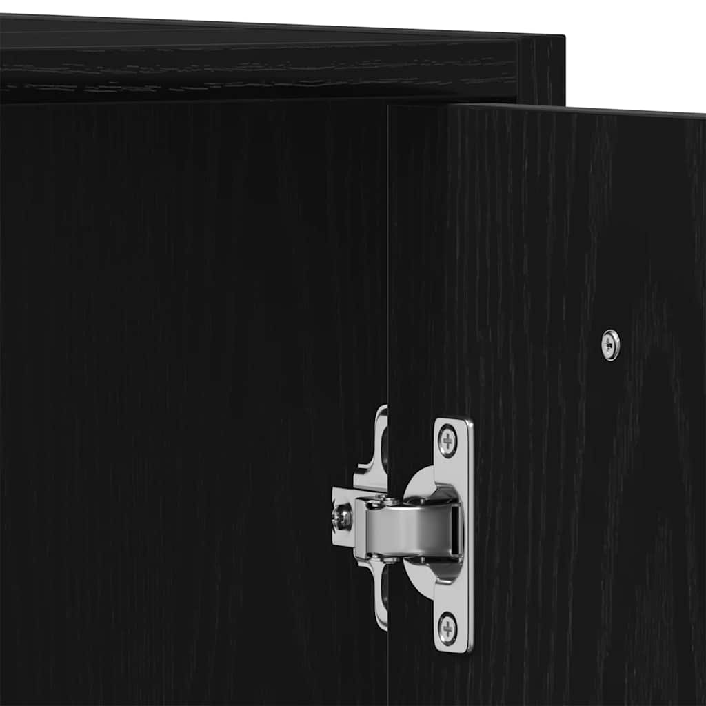 Servantskap Svart Eik 60X33X60 Cm Konstruert Tre