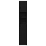 Baderomsskap Svart Eik 32X25,5X190 Cm Konstruert Tre