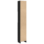 Baderomsskap Svart Eik 32X25,5X190 Cm Konstruert Tre