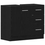 Servantskap Svart Eik 63X30X54 Cm Konstruert Tre