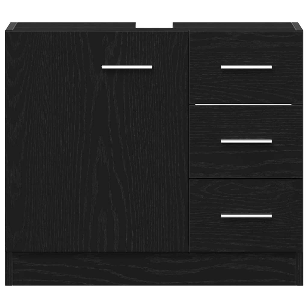 Servantskap Svart Eik 63X30X54 Cm Konstruert Tre