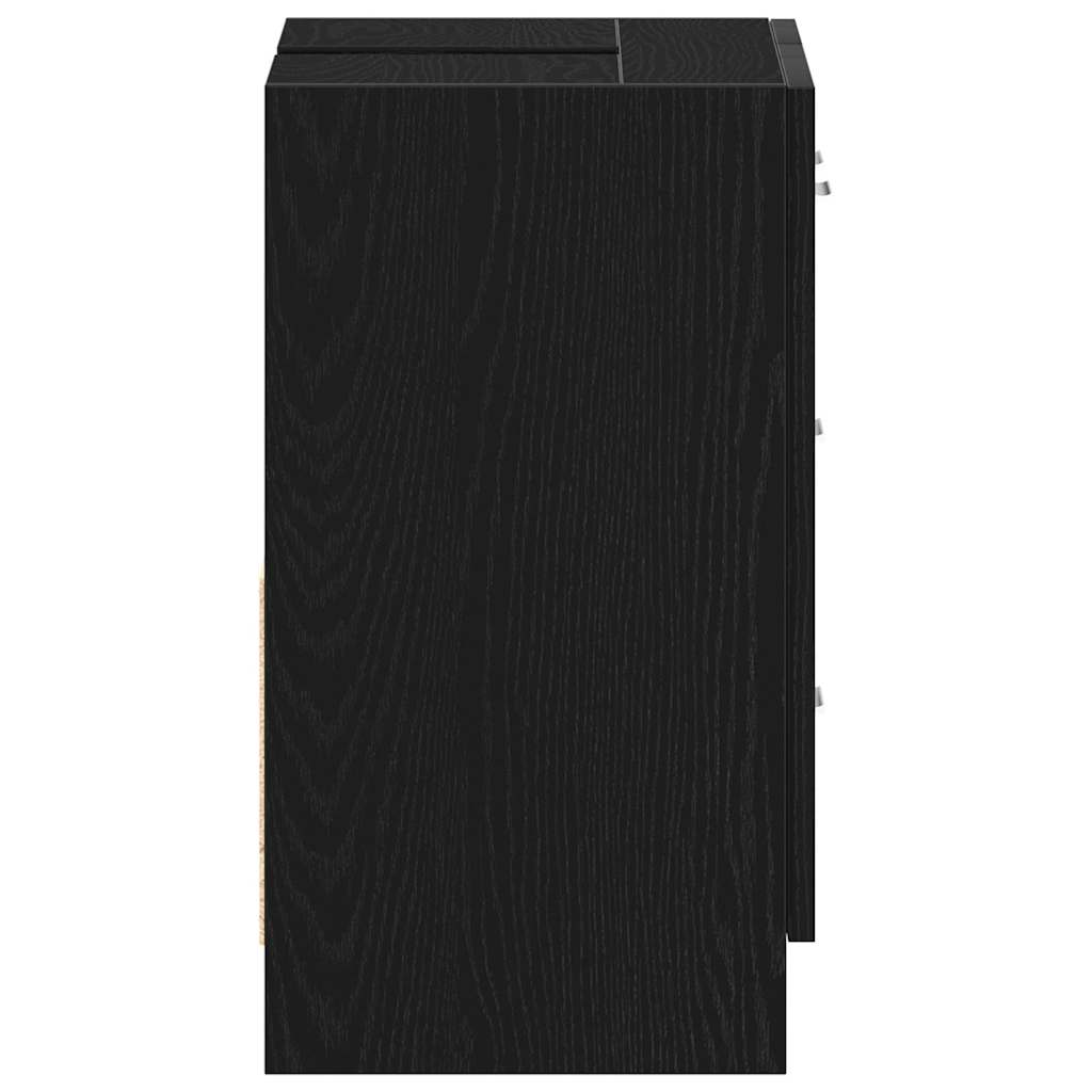 Servantskap Svart Eik 63X30X54 Cm Konstruert Tre