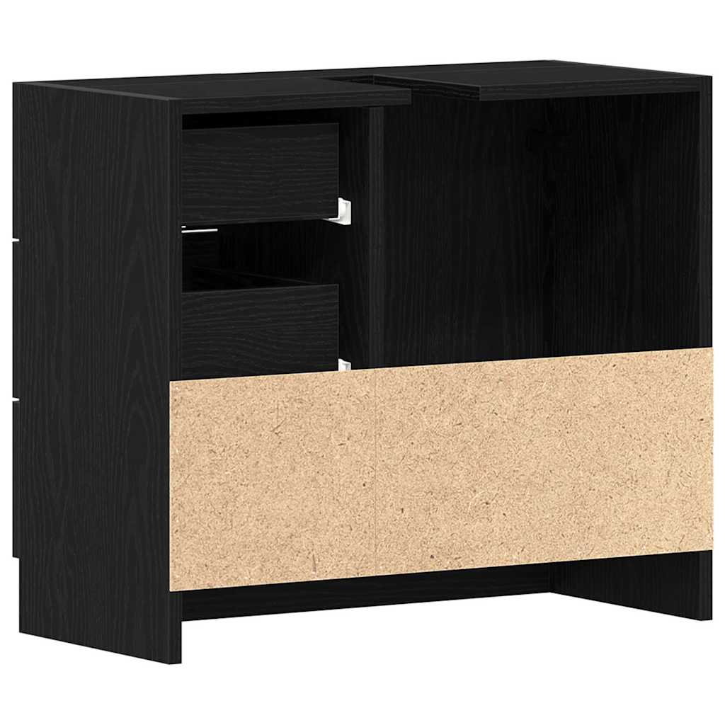 Servantskap Svart Eik 63X30X54 Cm Konstruert Tre
