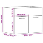 Servantskap Artisan Eik 60X38,5X46 Cm Konstruert Tre