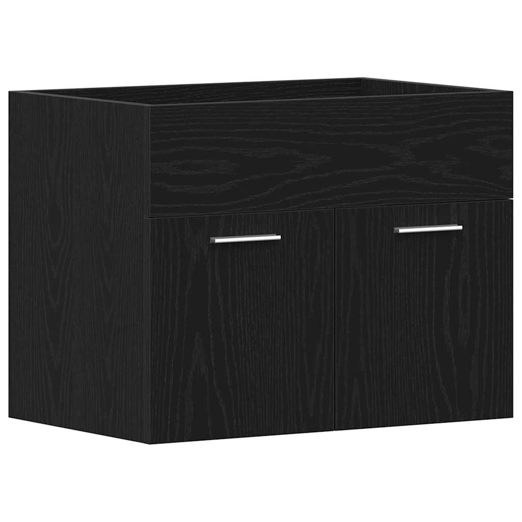 Baderomsvaskskap Svart Eik 60X38,5X46 Cm Konstruert Tre