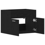 Baderomsvaskskap Svart Eik 60X38,5X46 Cm Konstruert Tre