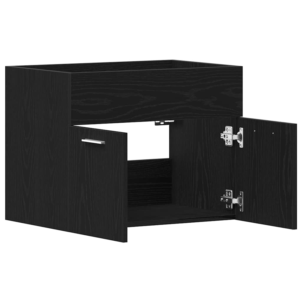 Baderomsvaskskap Svart Eik 60X38,5X46 Cm Konstruert Tre