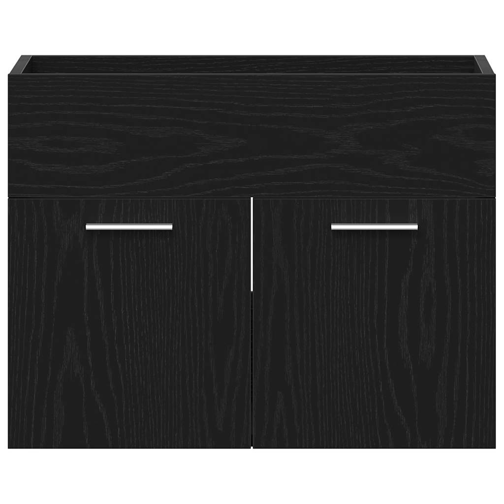 Baderomsvaskskap Svart Eik 60X38,5X46 Cm Konstruert Tre