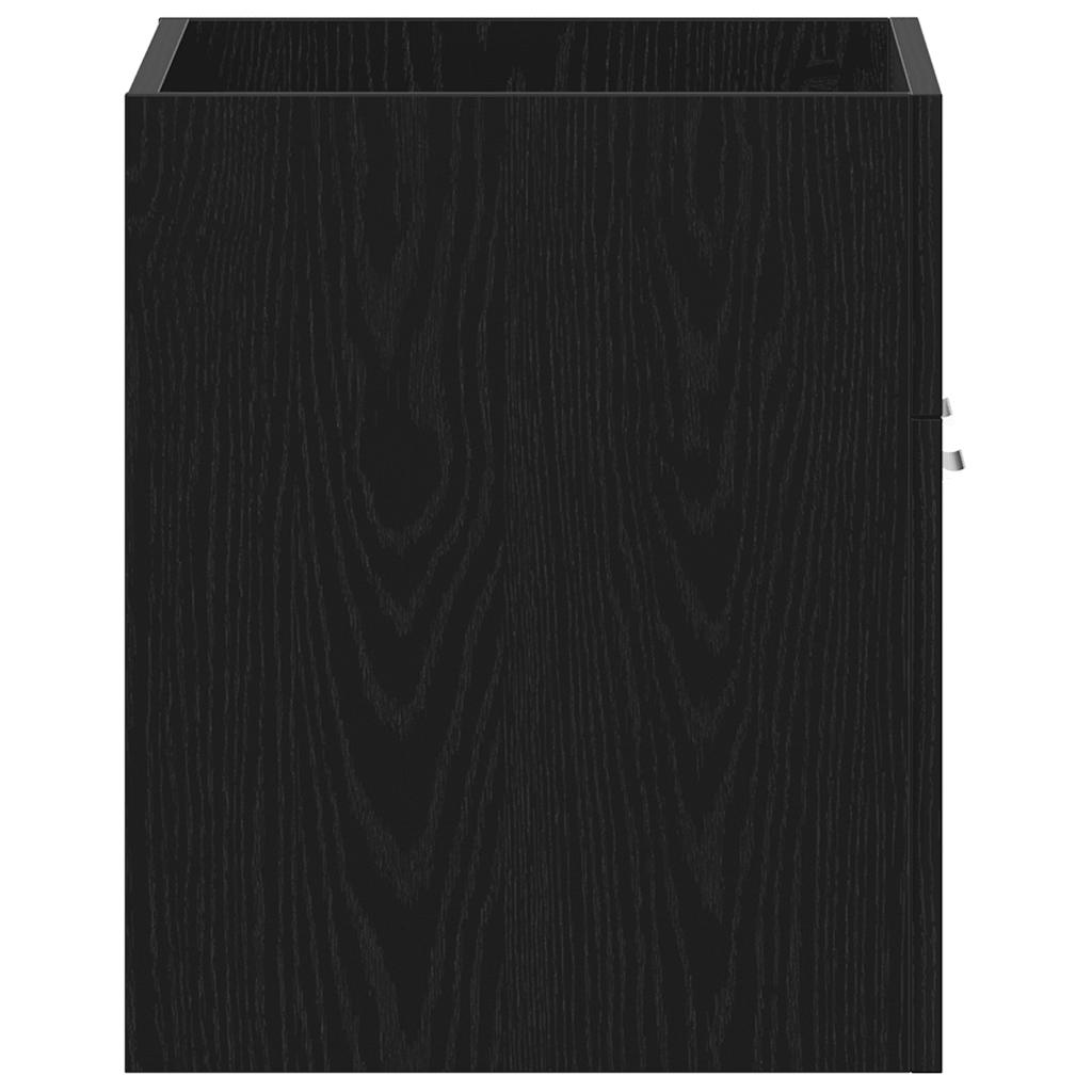 Baderomsvaskskap Svart Eik 60X38,5X46 Cm Konstruert Tre