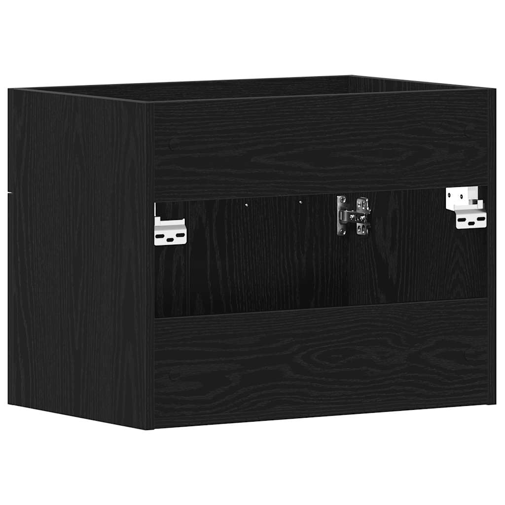 Baderomsvaskskap Svart Eik 60X38,5X46 Cm Konstruert Tre