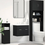 Baderomsvaskskap Svart Eik 60X38,5X46 Cm Konstruert Tre