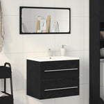 Badeservantskap Svart Eik 60X38,5X48 Cm Konstruert Tre