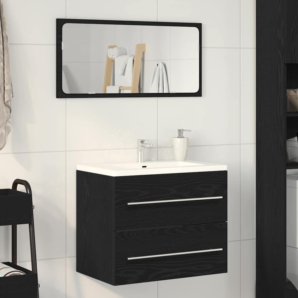 Badeservantskap Svart Eik 60X38,5X48 Cm Konstruert Tre