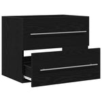 Badeservantskap Svart Eik 60X38,5X48 Cm Konstruert Tre