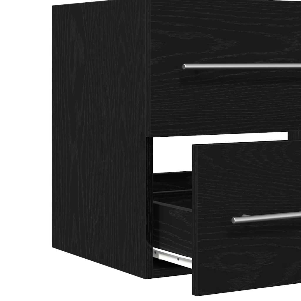 Badeservantskap Svart Eik 60X38,5X48 Cm Konstruert Tre