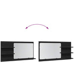 Baderomsspeilskap Svart Eik 90X11X45 Cm Konstruert Tre