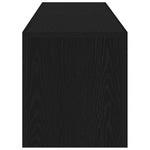 Tv-Benk Med Led-Lys Svart Eik 140X36,5X40 Cm Konstruert Tre