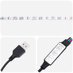 Tv-Skap Med Led-Lys Svart Eik 60X35X15,5 Cm