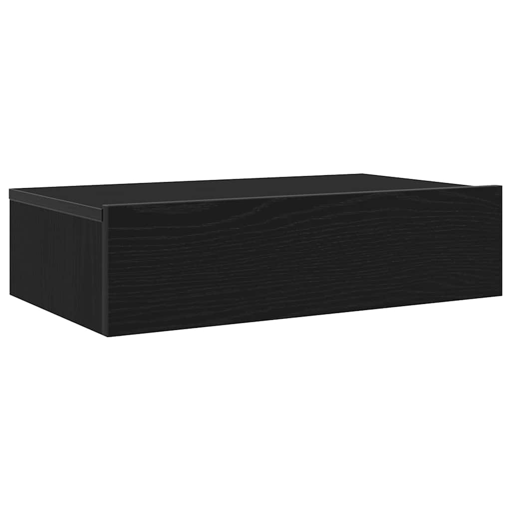 Tv-Skap Med Led-Lys Svart Eik 60X35X15,5 Cm