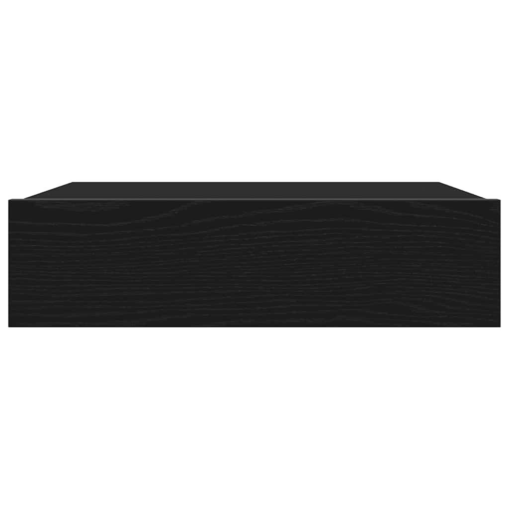 Tv-Skap Med Led-Lys Svart Eik 60X35X15,5 Cm