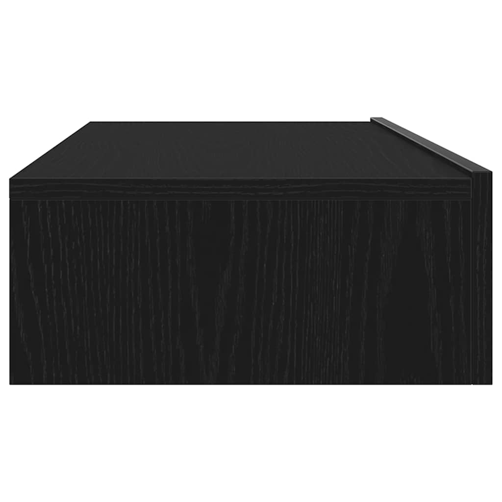 Tv-Skap Med Led-Lys 2 Stk Svart Eik 60X35X15,5 Cm