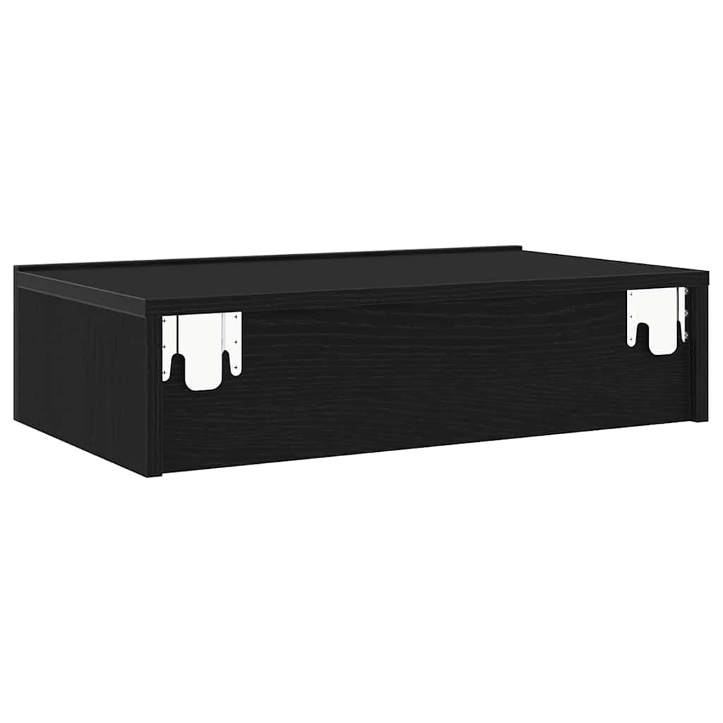 Tv-Skap Med Led-Lys 2 Stk Svart Eik 60X35X15,5 Cm