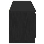 Tv-Benk Med Led-Lys Svart Eik 120X30X36 Cm Konstruert Tre