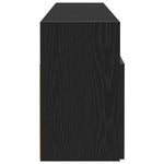 Tv-Benk Med Led-Lys Svart Eik 120X30X50 Cm Konstruert Tre