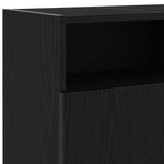 Tv-Benk Med Led-Lys Svart Eik 120X30X50 Cm Konstruert Tre