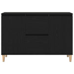 Serviesskap Med Skuff Svart 102 X 35 X 60 Cm Konstruert Tre