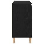 Serviesskap Med Skuff Svart 102 X 35 X 60 Cm Konstruert Tre