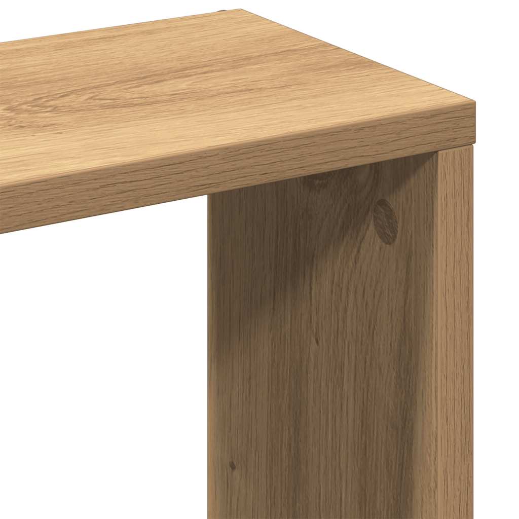 Vegghylle Håndverkseik 36X16X90 Cm Konstruert Tre