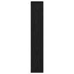 Vegghylle Svart Eik 36X16X90 Cm Konstruert Tre