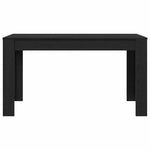 Spisebord Svart Eik 140 X 74,5 X 76 Cm Konstruert Tre