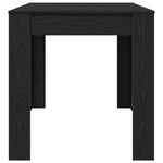 Spisebord Svart Eik 140 X 74,5 X 76 Cm Konstruert Tre