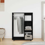 Garderobe Svart Eik 80X40X110 Cm Konstruert Tre